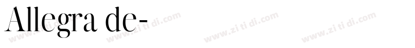Allegra de字体转换
